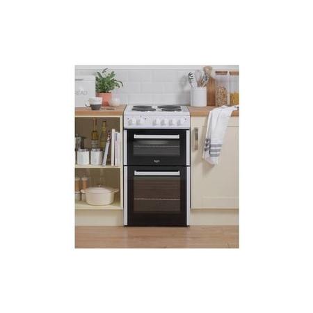 Refurbished Bush BETAW50W 50cm Twin Cavity 4 Zone Electric Cooker White