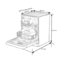 Refurbished Bush BFSNB12B 12 Place Freestanding Dishwasher White
