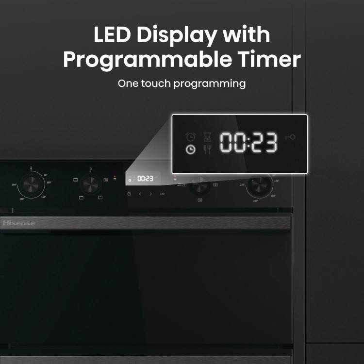 Hisense Hi6 Built-In Electric Double Oven - Black