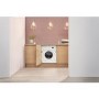 Refurbished Hotpoint Anti-stain BIWDHG75148UKN Integrated 7/5KG 1400 Spin Washer Dryer White