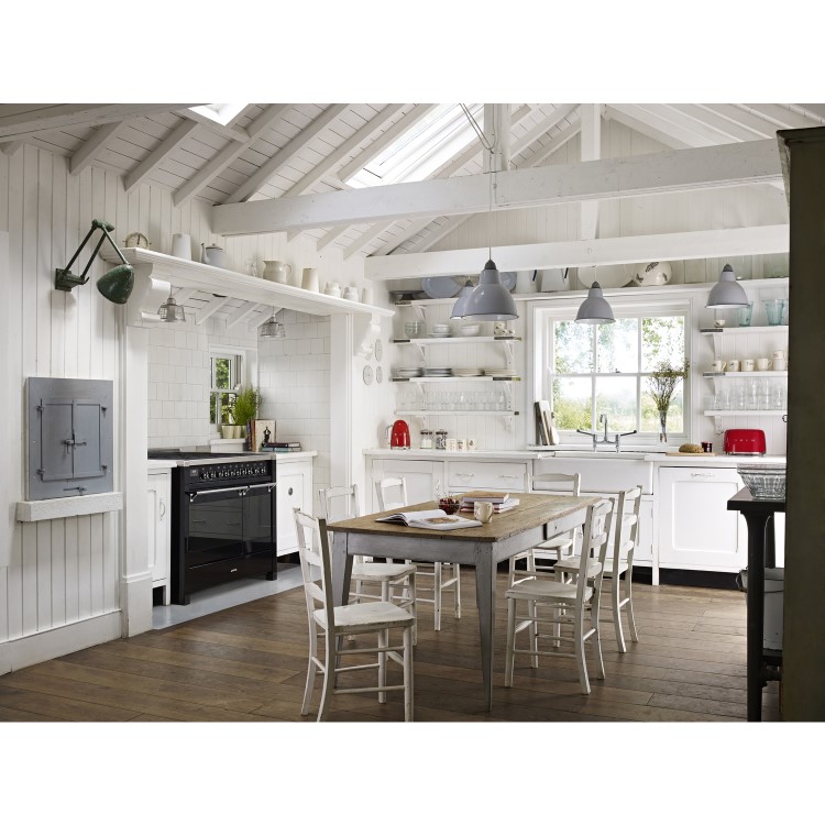 Smeg Opera 100cm Dual Fuel Double Oven Range Cooker - Black