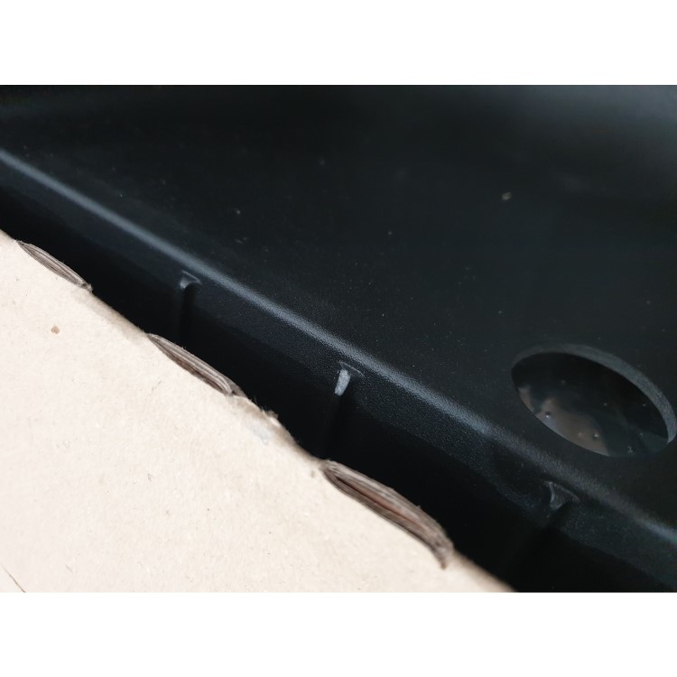 GRADE A2 - Essence Amelia Single Bowl Black Composite Kitchen Sink with Reversible Drainer