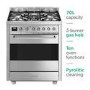 Refurbished Smeg Symphony C7GPX9 70cm Dual Fuel Range Cooker Stainless Steel