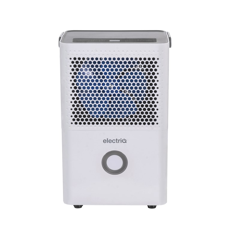 Refurbished electriQ 10 Litre Dehumidifier with Humidistat and Odour Filter for Damp Mould Drying Clothes
