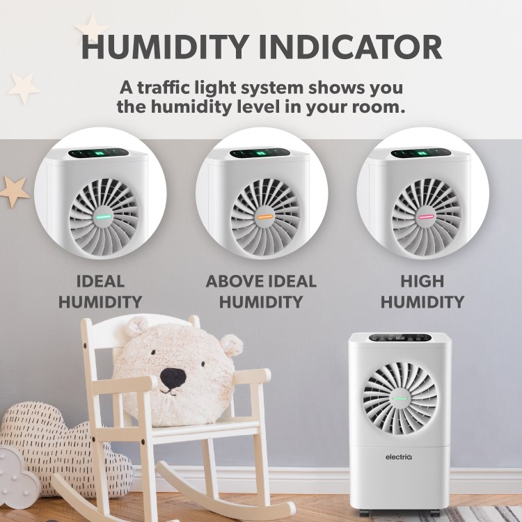 Refurbished electrIQ CD10L Quiet 10L Dehumidifier with Laundry Mode  - A2