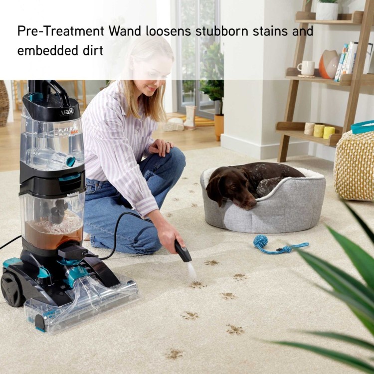Refurbished VAX Platinum Power Max Pet-Design Carpet Cleaner - Black and Teal