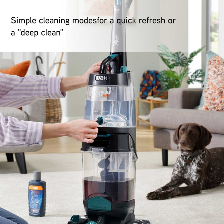 Refurbished VAX Platinum Power Max Pet-Design Carpet Cleaner - Black and Teal