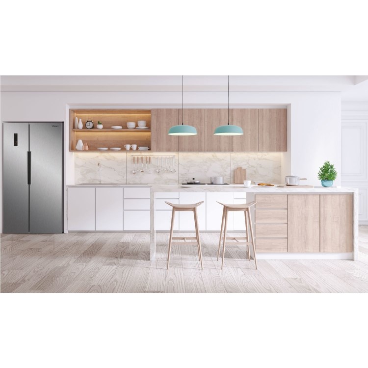 Refurbished Candy CHSBSV5172XKN Freestanding 436 Litre American Fridge Freezer