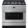 Refurbished Smeg CPF9GPX 90cm Portofino Pyrolytic Dual Fuel Range Cooker - Stainless Steel