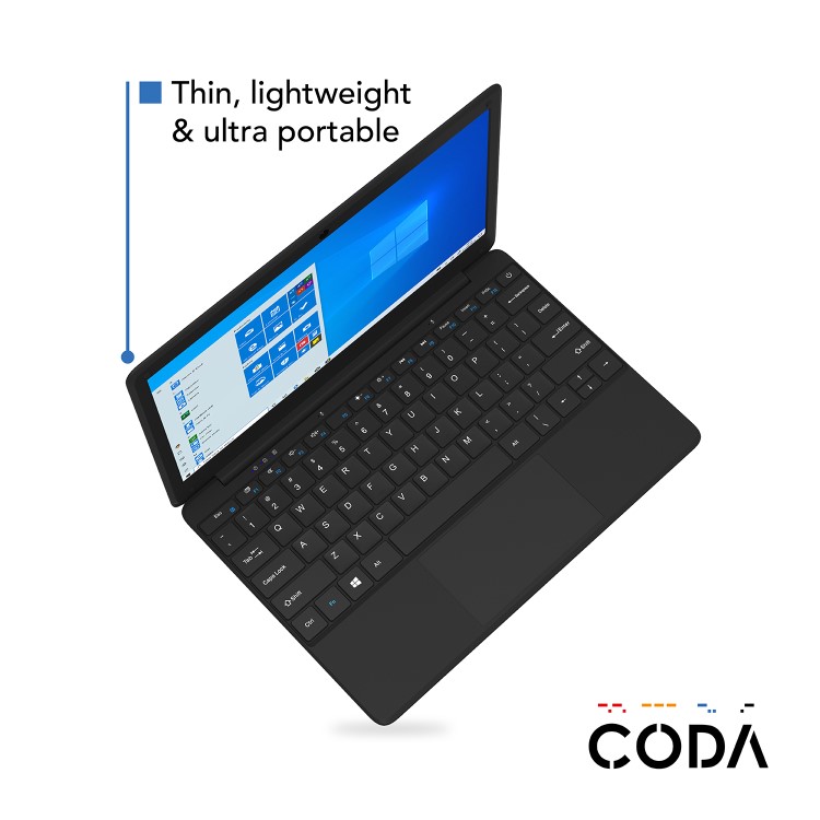 CODA 1.1 Intel Celeron N3350 4GB 64GB eMMC 11.6 Inch FHD Windows 10 S Laptop Includes 1 Year Office 365