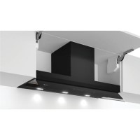 Refurbished Neff N70 90cm Canopy Cooker Hood with Fold-out Glass Deflector - Black