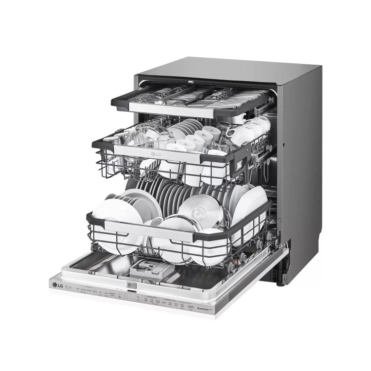 Refurbished LG TrueSteam QuadWash DB425TXS 14 Place Fully Integrated Dishwasher White