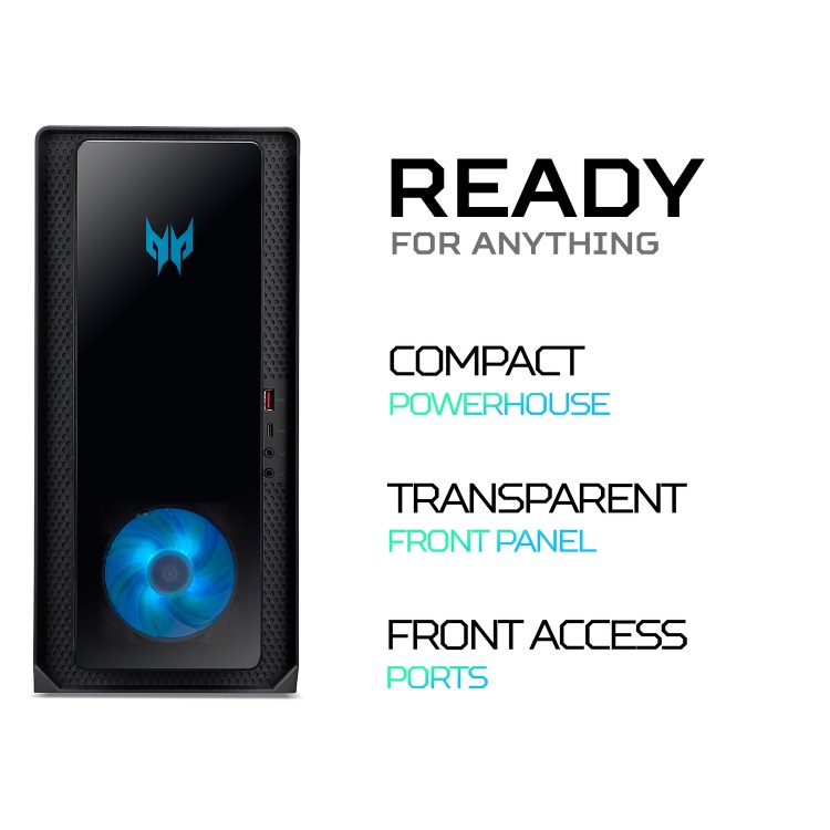Refurbished Acer Predator Orion 3000 PO3-640 Core i7-12700F 16GB 1TB SSD RTX 3060Ti Windows 11 Gaming Desktop