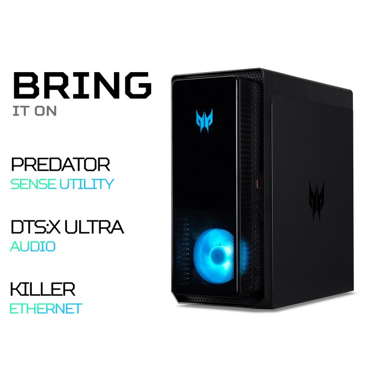 Refurbished Acer Predator Orion 3000 PO3-640 Core i7-12700F 16GB 1TB SSD RTX 3060Ti Windows 11 Gaming Desktop