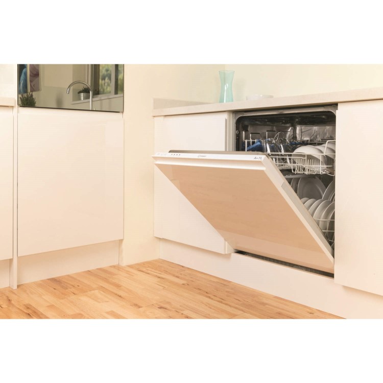 GRADE A1 - Indesit DIF04B1 13 Place Fully Integrated Dishwasher - White