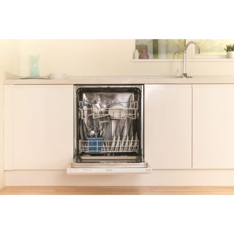 GRADE A1 - Indesit DIF04B1 13 Place Fully Integrated Dishwasher - White