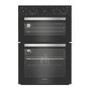 Refurbished Hotpoint DIH 10D B Built In Electric Fan Double Oven - Black