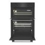 Refurbished Hotpoint DIH82G1AB Built-In Electric Double Oven with Air Fry - Black
