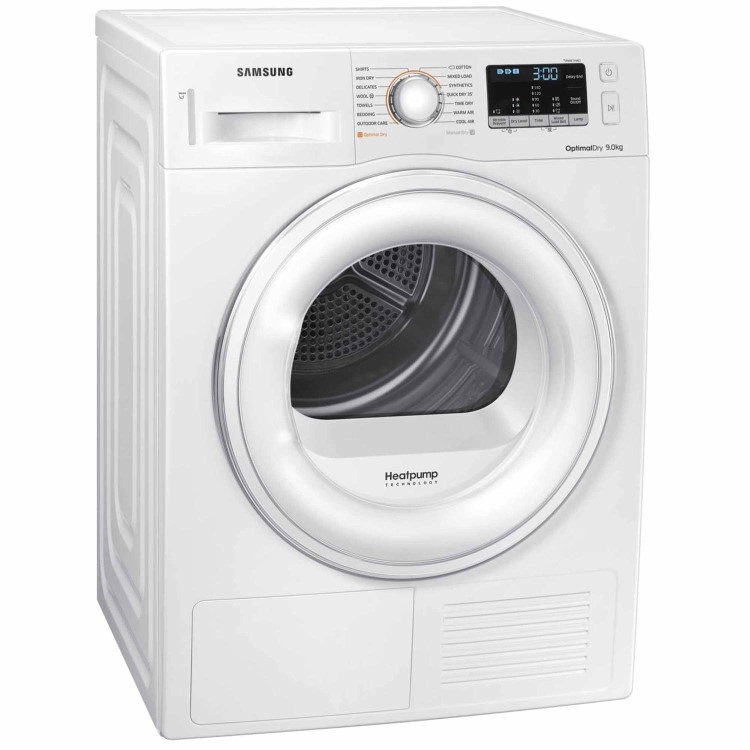 Refurbished Samsung DV90M50001W Freestanding Heat Pump 9KG Tumble Dryer