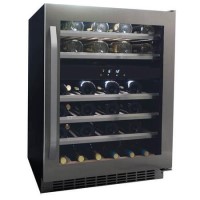 Refurbished Danby DWC134KD1BSS Freestanding 46 Bottle Dual Zone Wine Cooler