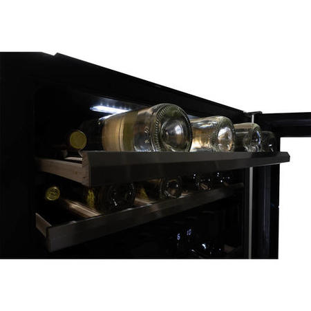 Refurbished Danby DWC134KD1BSS Freestanding 46 Bottle Dual Zone Wine Cooler