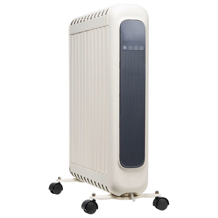 electriQ 2400W Smart WiFi Eco Oil-Free Radiator & Panel Heater with Thermostat Timer & Remote - White