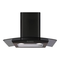 Refurbished CDA ECP62BL 60cm Curved Glass Chimney Cooker Hood