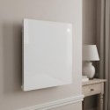 A2/EGH350WWIR Refurbished Low Energy 350W Smart Infrared Designer Glass Panel Heater - IP44 Bathroom Safe Wall Mountable or Free Standing 600x600mm - White