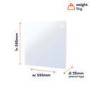 Refurbished Low Energy 350W Smart Infrared Designer Glass Panel Heater - IP44 Bathroom Safe Wall Mountable or Free Standing 600x600mm - White