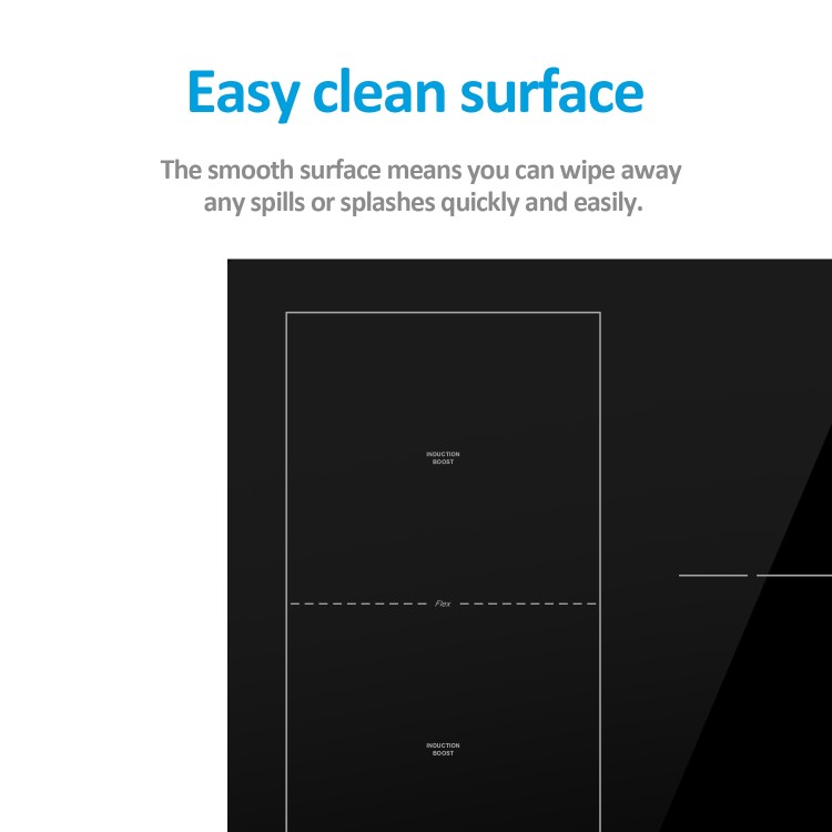 Refurbished electriQ EIQ90INDFLEX 90cm 5 Zone Induction Hob with Flex Zone