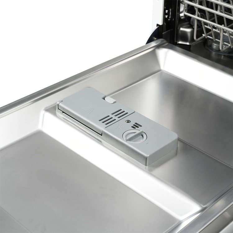 electriQ Integrated Slimline Dishwasher - White control panel - Quick Wash Quiet