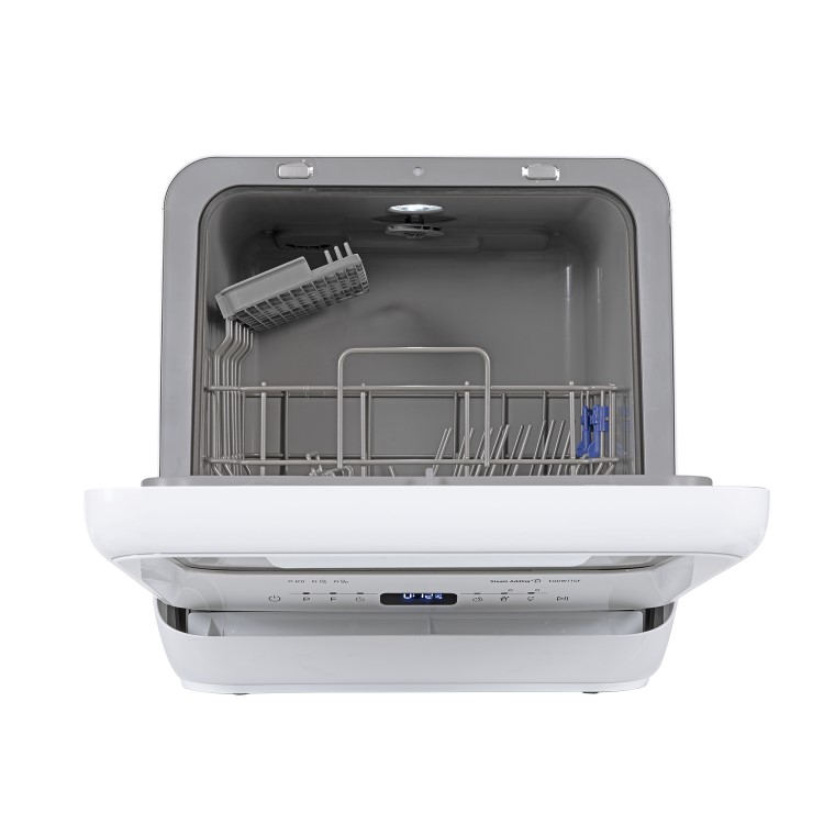 Refurbished electriQ EQDWTTGF 2 Place Mini Table Top Dishwasher White