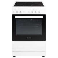 Refurbished electriQ EQEC60W1CERAMIC 60cm Electric Cooker with Ceramic Hob White