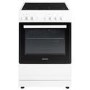 Refurbished electriQ EQEC60W1CERAMIC 60cm Electric Cooker with Ceramic Hob White