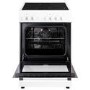 Refurbished electriQ EQEC60W1CERAMIC 60cm Electric Cooker with Ceramic Hob White