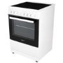 Refurbished electriQ EQEC60W1CERAMIC 60cm Electric Cooker with Ceramic Hob White