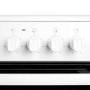 Refurbished electriQ EQEC60W1CERAMIC 60cm Electric Cooker with Ceramic Hob White