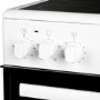 Refurbished electriQ EQEC60W1CERAMIC 60cm Electric Cooker with Ceramic Hob White