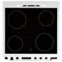 Refurbished electriQ EQEC60W1CERAMIC 60cm Electric Cooker with Ceramic Hob White
