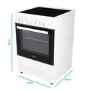Refurbished electriQ EQEC60W1CERAMIC 60cm Electric Cooker with Ceramic Hob White