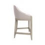 ALMOST PERFECT - Beige Textured Upholstered Kitchen Stool With Back - Etta