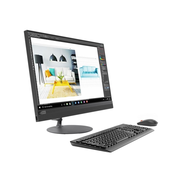 Refurbished Refurbished Lenovo IdeaCentre 520 AMD A12 9720P 8GB 2TB AMD Radeon 530 DVD  RW Windows 10 All in One