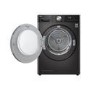Refurbished LG Eco Hybrid FDV1109B Freestanding Heat Pump 9KG Tumble Dryer Black Steel