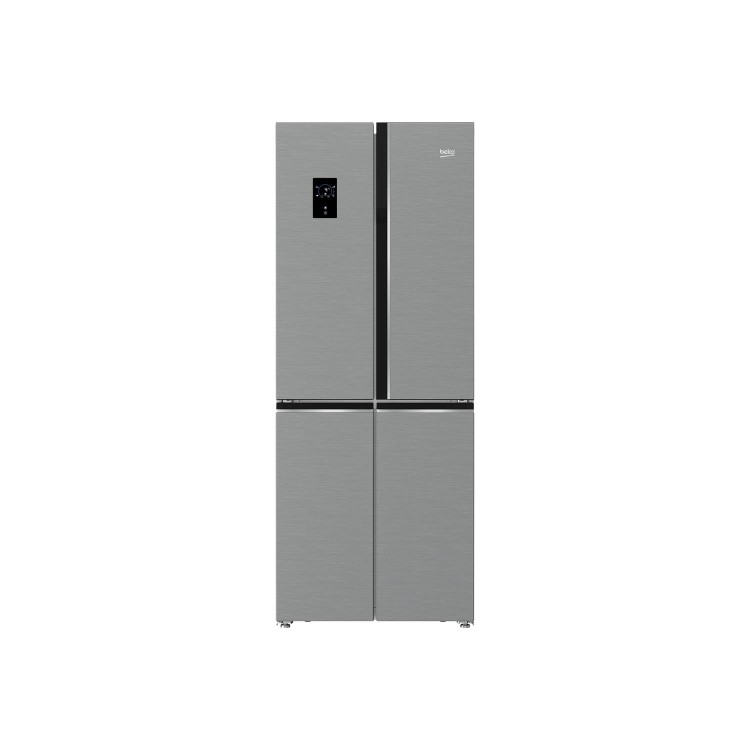 Refurbished Beko GNE480E20FX Freestanding 450 Litre American Fridge Freezer