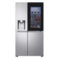 Refurbished LG InstaView 628 Litre Side-By-Side American Fridge Freezer - Brushed Steel