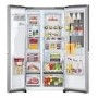 LG InstaView 628 Litre Side-By-Side American Fridge Freezer - Brushed Steel