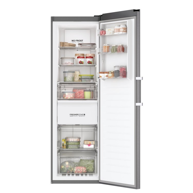 Refurbished Haier Instaswitch H3F330SEH1 Freestanding 330 Litre Upright Freezer Silver