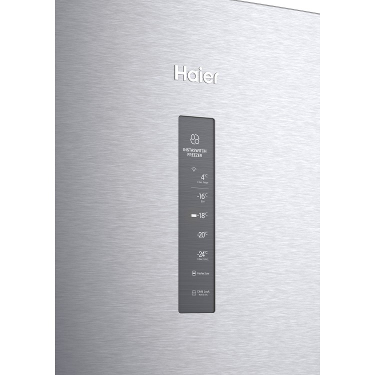 Refurbished Haier Instaswitch H3F330SEH1 Freestanding 330 Litre Upright Freezer Silver