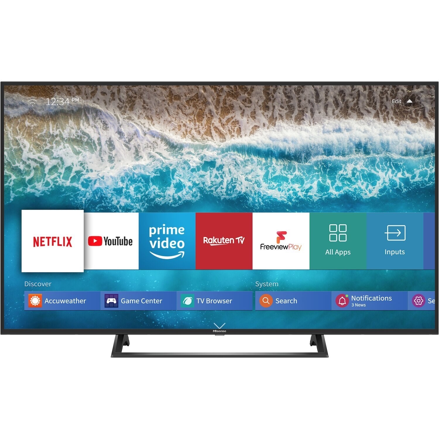 Refurbished Hisense 43 4K Ultra HD with HDR LED Smart TV without Stand 