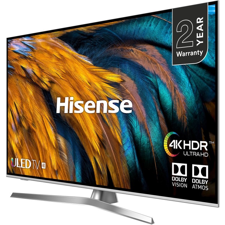 Hisense H55U7B 55" 4K Ultra HD Smart HDR10+ ULED TV with Dolby Vision and Dolby Atmos
